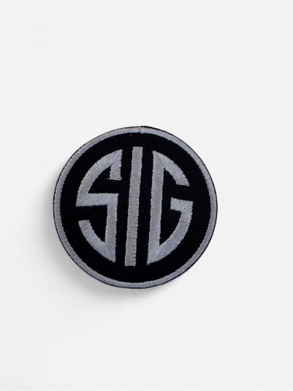 Embroidered SIG logo Round Iron on Patch - Men Accessories